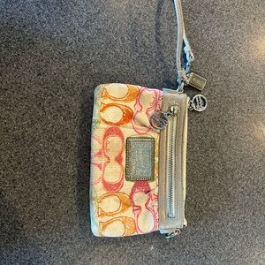 Coach Multicolor Wristlet Clutch